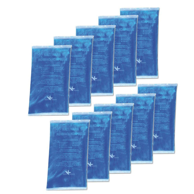 KK Cold-Warm Compress 9 x 16 cm, 1 Pack (1 x 10 pieces), Modern, Blue