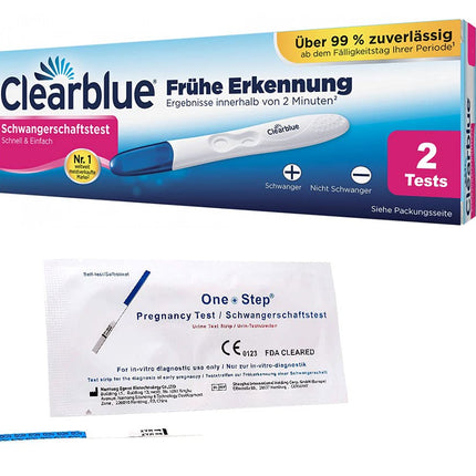 5 x One+Step Ultra Sensitive Pregnancy Test Early Test + 2 x Clearblue Pregnancy Tests Early Detection