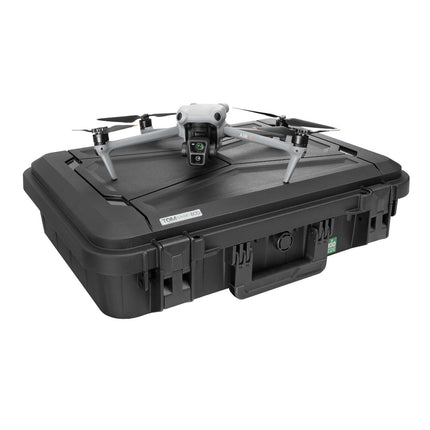 TomCase drone case "Ready to Fly" for DJI Air 3S Fly More Combo, Standard or DJI RC 2 Controller, battery charging in the case, waterproof ECO protective case - Made in Germany