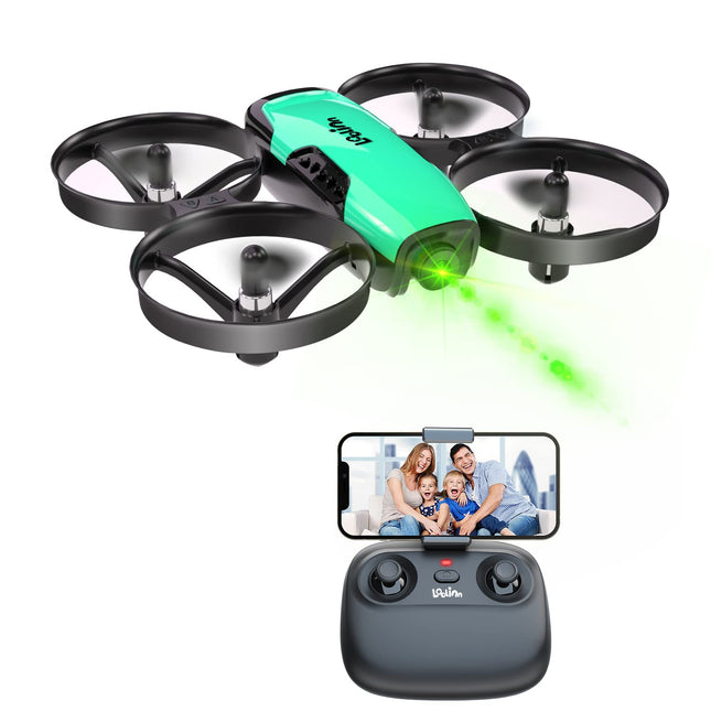 Loolinn | Drone with Camera as a Gift for Kids - Mini Drone Remote Controlled with Video &amp; Photos/Adjustable Camera/Two Batteries/C0 Certified (Gift for Boys and Girls)