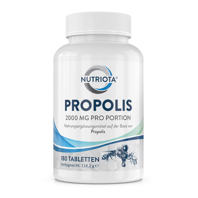 Propolis 1000mg | 180 high-dose propolis tablets | Natural immune system support, sore throat relief, and powerful antioxidant | By Aceso