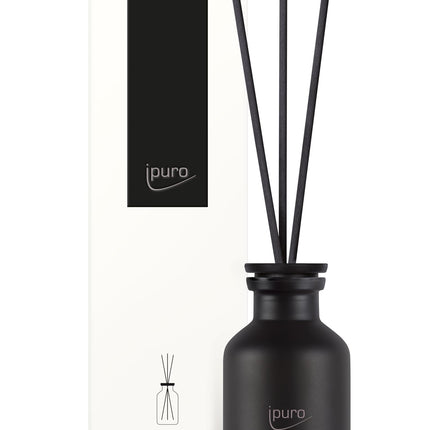 ipuro - Classic Room Fragrance Noir - 75ml | Oriental room freshener with rose, patchouli, sandalwood, eucalyptus &amp; coconut fragrance | Diffuser with reeds | Air freshener for the home