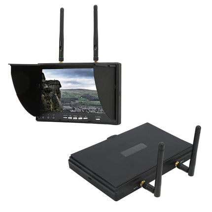 FPV Monitor, 7-inch LCD Video Screen with 800 x 480 Resolution, 5.8GHz 40-Channel DVR Function, RC Drone Screen with Auto Search, 2000mAh FPV Receiver for Drone Quadcopter (EU)