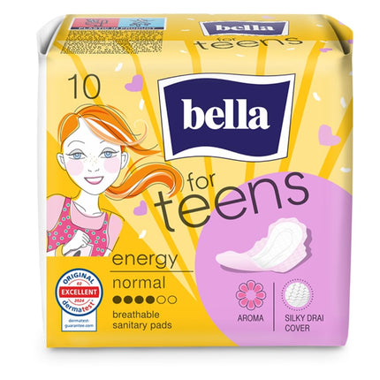 bella for Teens first period box with panty liners (3x20 pieces) and Ultra sanitary pads (3x10 pieces)