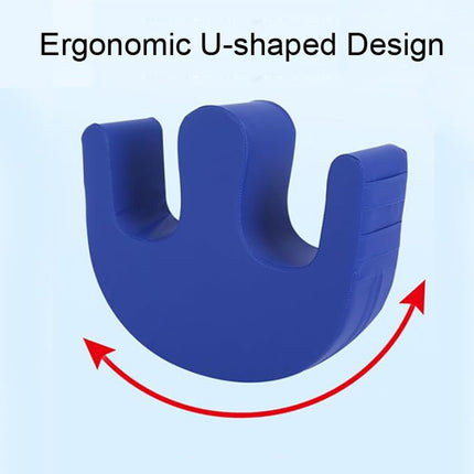 Elderly Anti-Pressure Easy Roller Pillow, Patient Turning Device U-shaped Pillow, Turning Device for Patients, Patient Turner, Bed Turning Aid Multi-purpose Turning Aid for Elderly People (Blue)