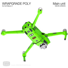 WRAPGRADE Main Unit Skin compatible with DJI Mavic 2 (NEON Green)