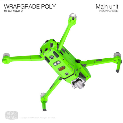 WRAPGRADE Main Unit Skin compatible with DJI Mavic 2 (NEON Green)