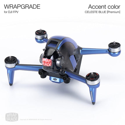 WRAPGRADE Skin Compatible with DJI FPV | Accent Color (Celeste Blue)