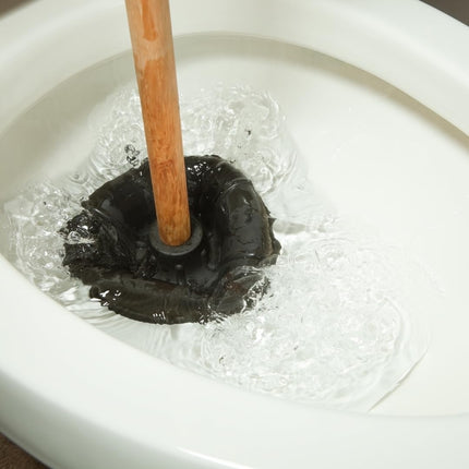 PARENCE.- Toilet suction cup for blockage cleaning - Effective and durable with natural wooden handle, ideal for cleaning clogged toilets and pipes