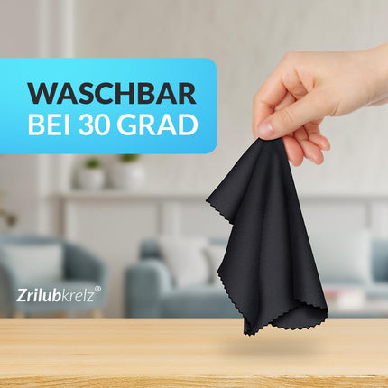 Zrilubkrelz® 8 Lens Cleaning Cloths in Optician Quality - 20 x 20 cm - Microfiber - Extra Soft &amp; Absorbent