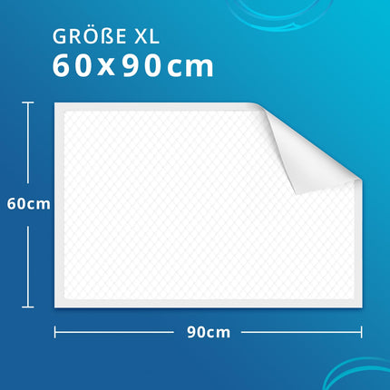 WhyWorry Incontinence Bed Pad 60 x 90 cm, Disposable Changing Mat Waterproof, Highly Absorbent Incontinence Pads for Adults and Babies, 50 Pack