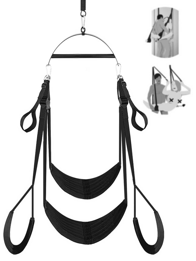 Utimi love swing sex swing for the ceiling and hanging on the door. Comfortable sex swing with extra wide cushions. Extra robust SM bondage set sex toy for couples, load capacity up to 499 kg.