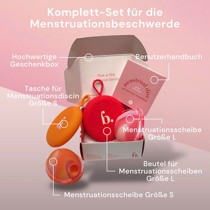 Reusable period disc, up to 12 hours, sustainable menstrual disc as an alternative to tampons and menstrual cups, menstrual disc for light or heavy periods