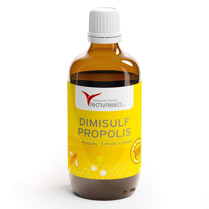 AKTIVAMED® Propolis extract green 20% dissolved in DMSO 100ml - with vitamins C, E, B, and biotin - best beekeeping quality - PROPOLIS DIMISULF 100ml without alcohol - pollutant-free - certificates available