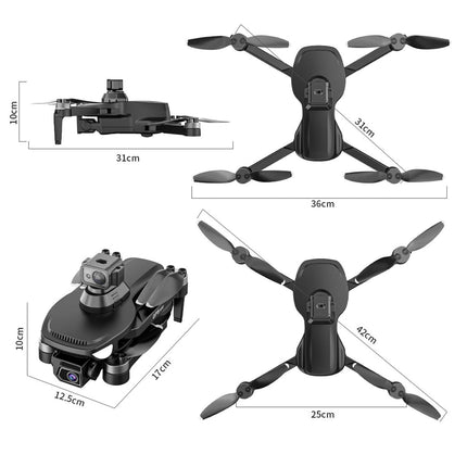BuyWeek Drone with 4K Camera, L500 Pro MAX GPS Mini Drone 360 ​​Degree Obstacle Avoidance Brushless 4K HD Aerial Photography RC Quadcopter for Beginners