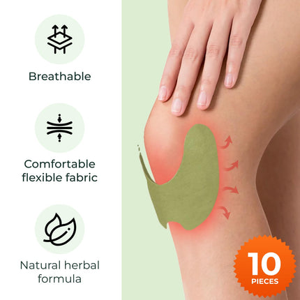 Wellnee Original Knee Patches – Wellknee Heat Patches and Knee Support for Knees, Neck &amp; Back with Ginger &amp; Wormwood, Soothing Support for Joint Stiffness &amp; Muscle Pain (30 Pieces)
