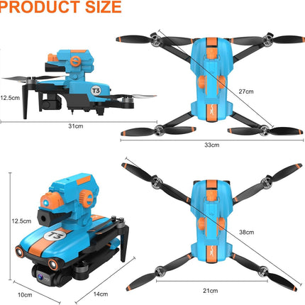 OBEST Drone with 1080P Adjustable Camera, Brushless RC Folding Drone with Shooting Tower, FPV WIFI Quadcopter, Optical Flow Positioning, Mini Drone for Kids Beginners