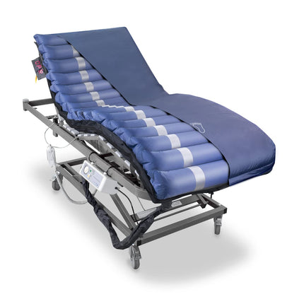 Mobiclinic® pro, Anti-decubitus mattress with air, 200x105x12, 8, Mobi 3 Plus, Alternating pressure mattress with compressor, Low noise, 105 cm wide, 17 air cells, For pressure ulcers grades I, II and III, Blue