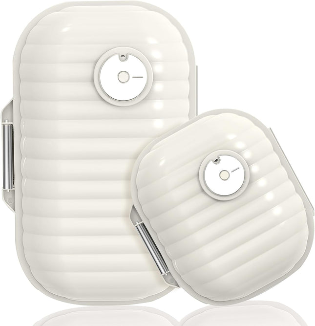 Ptyism 2 Pack Pill Organizer Box (Large + Small) Portable Pill Box, Pill Box, Travel Pill Organizer for Travel and Daily Use etc.