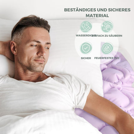 Mobiclinic®, Anti-decubitus mattress, Model mobi 1, With compressor motor, Air mattress, Alternating cycle doctor, European brand, For decubitus grade I, 200 x 90 cm, 130 cells, Color purple