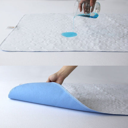 Bedecor 2 Pack Washable Incontinence Pads 70x90cm, Incontinence Mattress Protector, Incontinence Bed Pad Washable &amp; Waterproof Breathable (Blue)