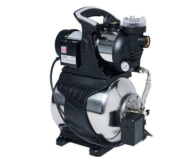 Starkwerk domestic waterworks domestic water pump 1200 watts 19 liter stainless steel tank flow rate 3800 l/h 4 bar pressure garden pump garden irrigation SW 1300 Inox with pre-filter