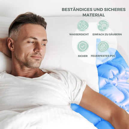 Mobiclinic®, Anti-decubitus mattress, Model mobi 1, With compressor motor, Air mattress, Alternating cycle doctor, European brand, For decubitus grade I, 200 x 90 cm, 130 cells, Color blue