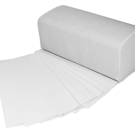 4000 sheets of 2-ply soft paper towels with zigzag fold | 20 x 200 pieces | Absorbent disposable towels in white 25 x 23 cm | Ideal for restaurants, hospitals, medical practices, and much more.