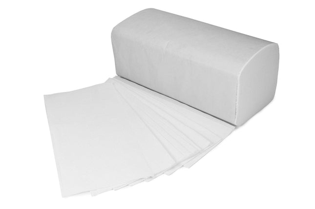 4000 sheets of 2-ply soft paper towels with zigzag fold | 20 x 200 pieces | Absorbent disposable towels in white 25 x 23 cm | Ideal for restaurants, hospitals, medical practices, and much more.