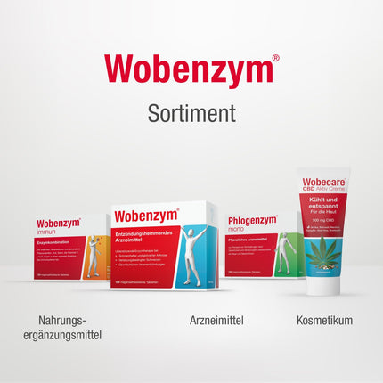 WOBENZYM® immun | 240 tablets | Immune treatment | Supports the immune system with vitamins C and D, zinc, and selenium | For a strong immune defense | Combination of enzymes and vitamins | Defenses
