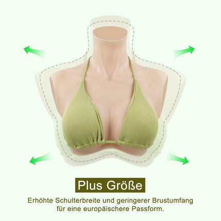 SOULDESIRE Silicone Breasts Crossdresser Breasts Plus Size Fake Breasts Artificial Breasts for Crossdresser Transgender Drag Queen (C Cup Silicone Yellow)