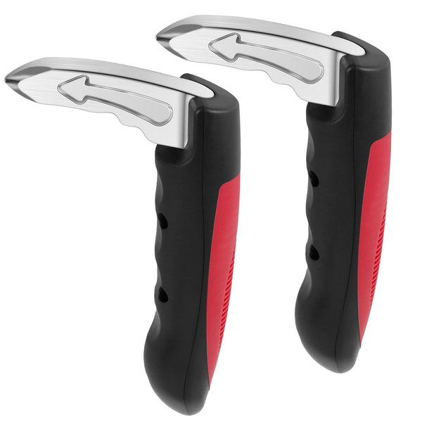 2 Pack Car Exit Aid Seniors Load-Bearing 400lbs Multifunctional Grip Helper Car Emergency Hammer Car Mobility Aid Car Handle Assistant Entry Aid Car Handle for Seniors Disabled (Red)