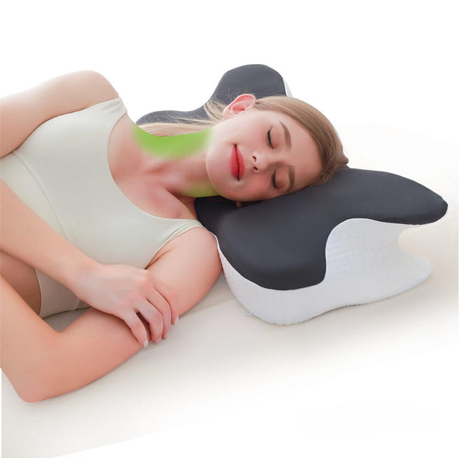 Bewalker Orthopedic Memory Foam Pillow, Neck Pillow, Neck Support Pillow, Sleeping Pillow - Ergonomic Anti-Snoring Pillow for Back Pain