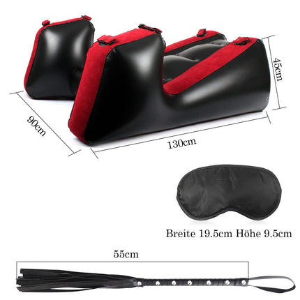 2023 New!Handcuffs Sex Bed Inflatable Bed with Handcuffs Ankle Cuffs,Multipurpose Inflatable Sofa Sex Furniture Bondage Set Restraint Set,Sex Pillow Lumbar Cushion Bed for Couples Extreme Sex