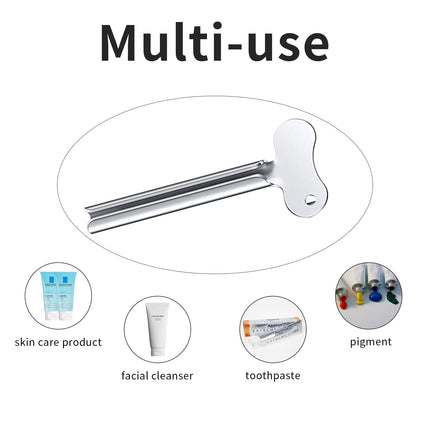 Newaner Metal Tube Squeezer 6 Pieces, Tube Squeezer, Stainless Steel Tube Press, Toothpaste Squeezer for Cosmetics, Shoe Polish, Hair Dye, Pigments, Suitable for Kitchen, Bathroom, Studio