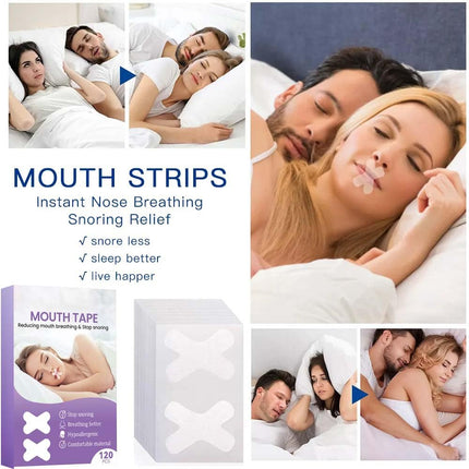 Mouth Tape for Sleeping, 120 Pieces Mouth Tape for Sleeping, Anti Snoring Sleep Patches and Mouth Tape, Helps Against Snoring and Developing the Habit of Nasal Breathing
