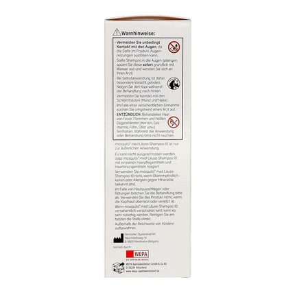 Mosquito med Lice Shampoo 10, 2 x 200 ml | Combats head lice and nits | Practical application | Lice remedy | Family size | Value pack plus Pharma Perle giveaway (2 x 200 ml)