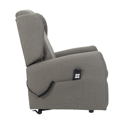 Sime CY-2 ADJUSTABLE electric recliner chair for seniors Zero Gravity, 2 motors, independently adjustable backrest and footrest, 2 wheels, anti-decupid memory, dirt-resistant recliner chair, dove grey