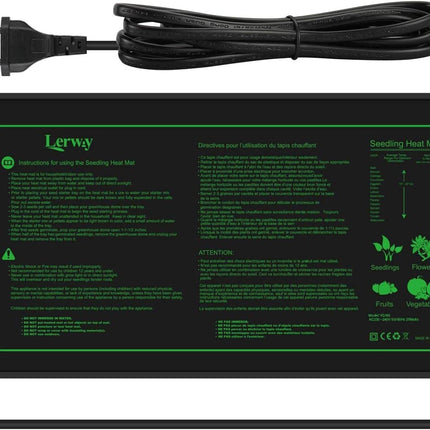 LERWAY Heating Mat Indoor Greenhouse Heat Mat Reptile Dragon Temperature Heating Pad Amphibian Pet Mat Warmer Bed Mat, 20.75"x10" inch, 21Watt