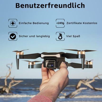 Durable brushless motor drone with 84 minutes super long flight time, drone with 4K HD camera for beginners, CHUBORY A77 WiFi FPV quadcopter, follow mode, auto-hover, 3 batteries, carrying case