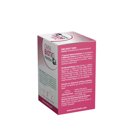 OMNi BiOTiC PANDA Drops | 28 servings | 4 bacterial strains | 3 billion germs per daily dose | Gluten-free | Lactose-free | For daily use | Specially developed for babies | 8 ml