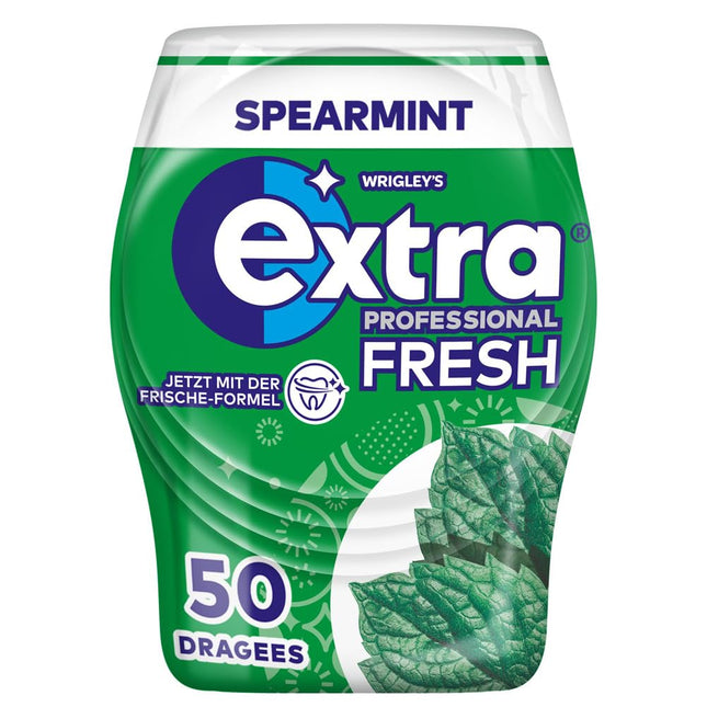 Extra Professional Chewing Gum, Fresh Green Mint, 50 Dragees