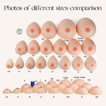 Vollence DD Cup 1200g Silicone Breast Forms Fake Breasts Prosthesis Mastectomy Transgender Crossdresser Cosplay Prosthesis Fake Breasts