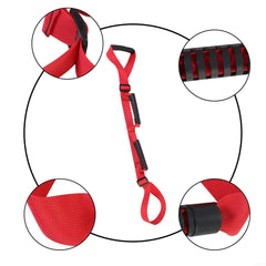 Mobility aid for leg lifts and rehabilitation, comfortable belt with handle loops
