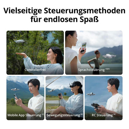 DJI Neo, mini drone with 4K UHD camera for adults, 135g self-flying drone that follows you, hand launch, subject tracking, QuickShots, stable video, built-in propeller guards (controller-free)