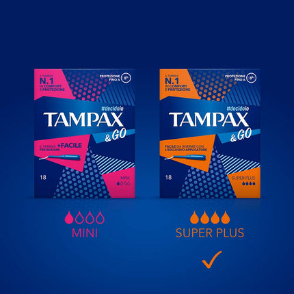 Tampax &amp; Go Super Plus x18 tampons