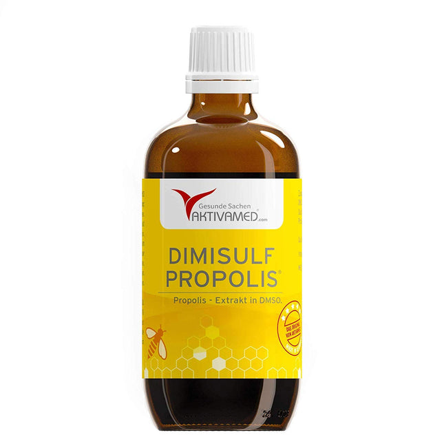 AKTIVAMED® Propolis extract green 20% dissolved in DMSO 100ml - with vitamins C, E, B, and biotin - best beekeeping quality - PROPOLIS DIMISULF 100ml without alcohol - pollutant-free - certificates available
