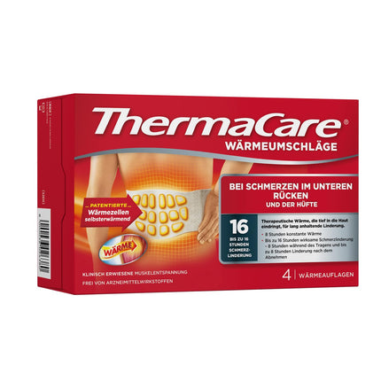 ThermaCare Heat Patches for the Lower Back, 4 Pieces, for Lower Back and Hip Pain, Original Product from Angelini Pharma Germany