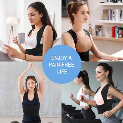 WellSync Posture Corrector Back Women, Posture Corrector Back Men Adjustable Back Straightener Back Posture Belt Invisible under Clothing, Back Straightener for Straight Back Straightener