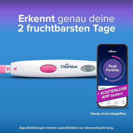 Clearblue Digital Ovulation Test Kit, 30 Tests + 1 Digital Test Holder, Female Fertility Test / Ovulation, Proven to Help You Get Pregnant Faster